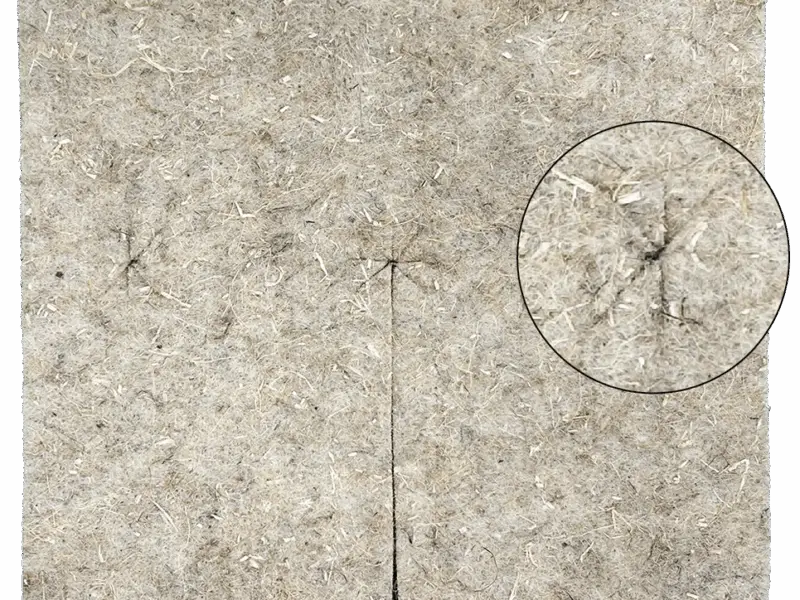 Weed mat slits and holes - Hemp